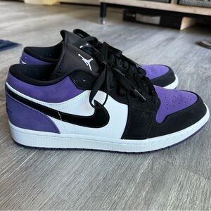 Jordan 1 low court purple sz 12